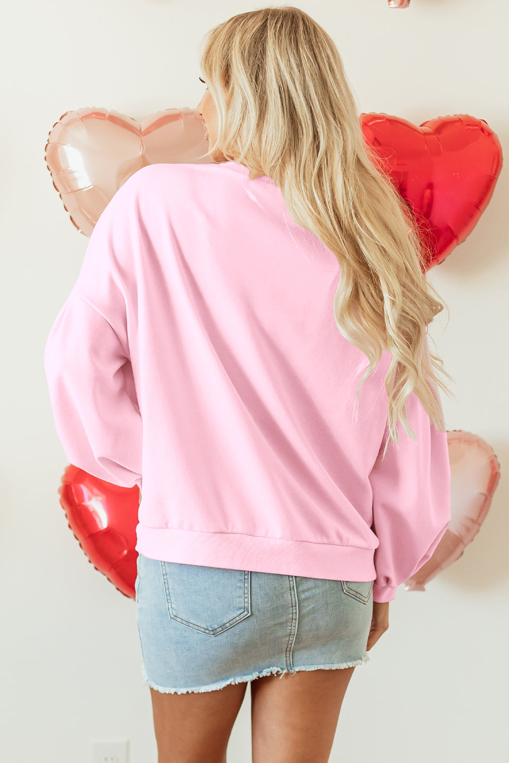 Light Pink Bow Sweatshirt