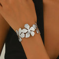 Stainless Steel Floral Bracelet HWCBY14 Bazaare Mart Flower Bracelet