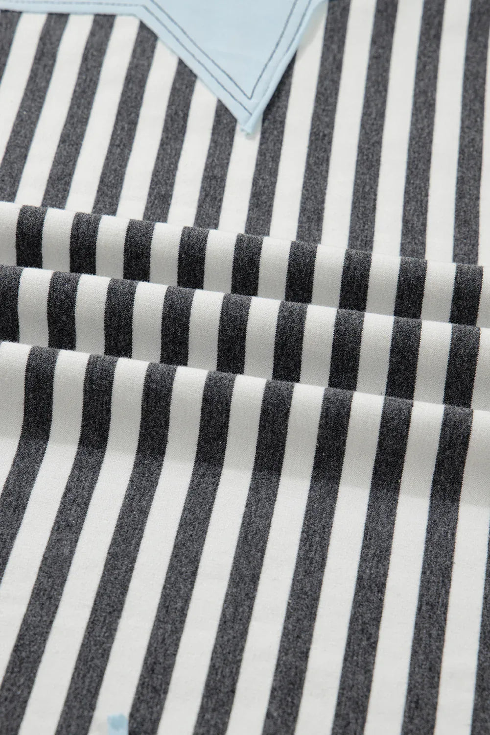 Gray Stripes and Stars Plus Size Long Sleeve Top Bazarre Mart Plus Size/Plus Size Tops/Plus Size Long Sleeve Tops