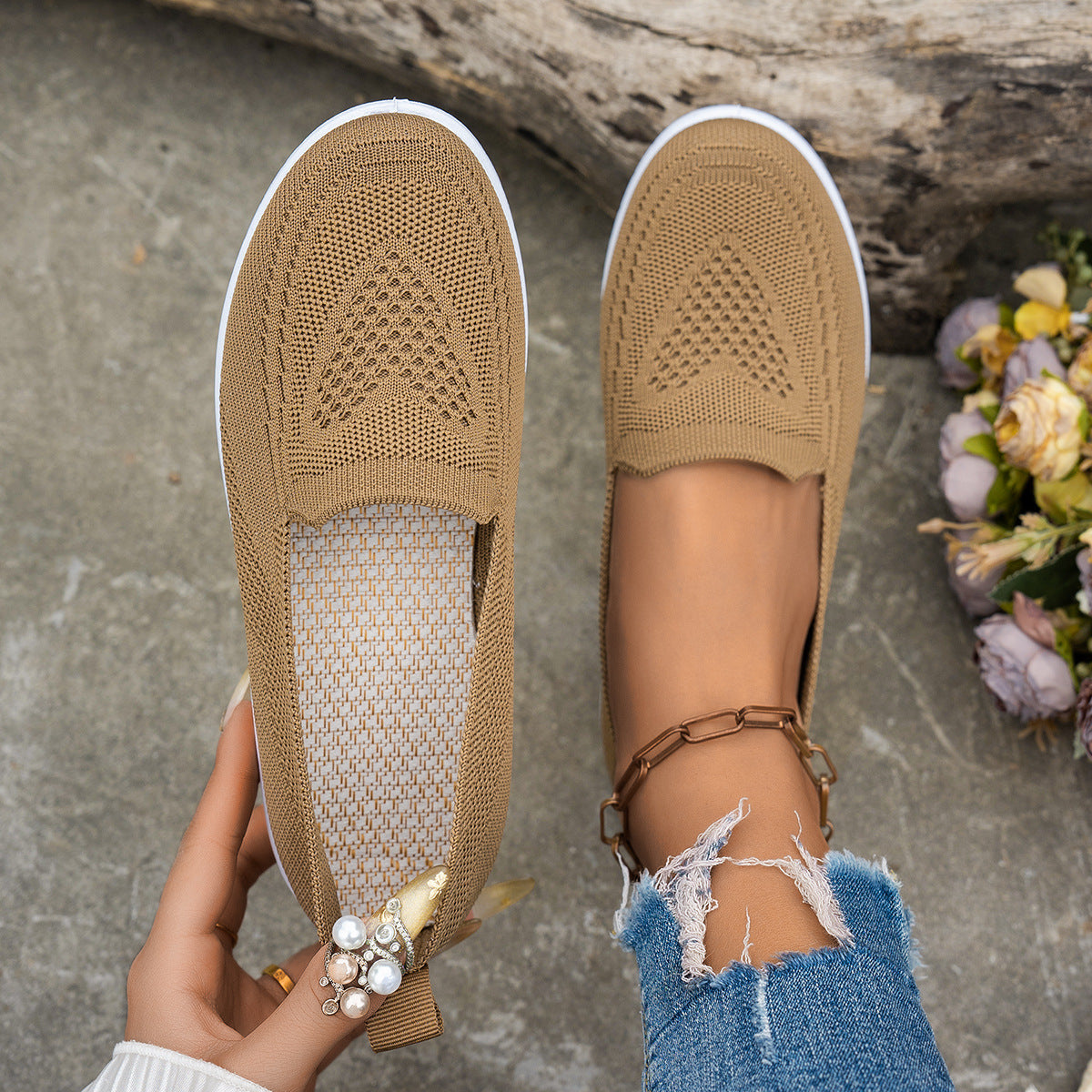 Women's Casual Flat Mesh Shoes