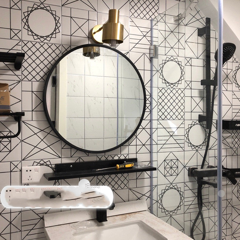 Round Black Decorative Wall Mirror
