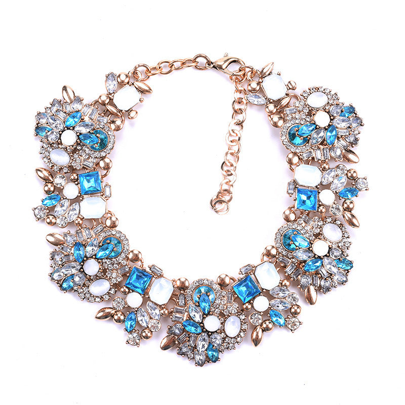 Women's Luxury Crystal Rhinestone Big Collar