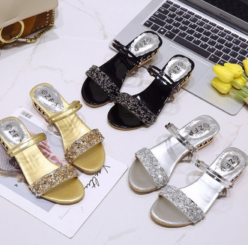 Elegant Sequin Sandals
