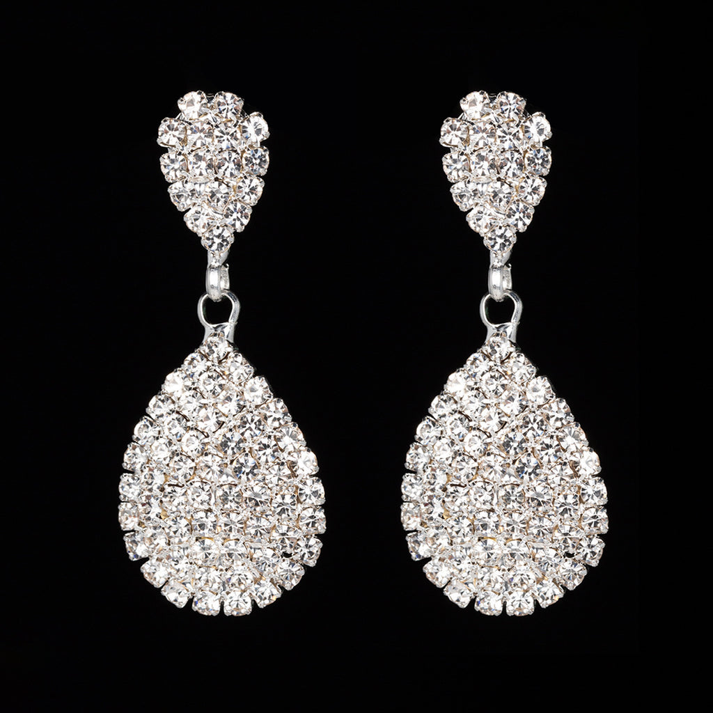 Dramatic Drop Rhinestone Earrings