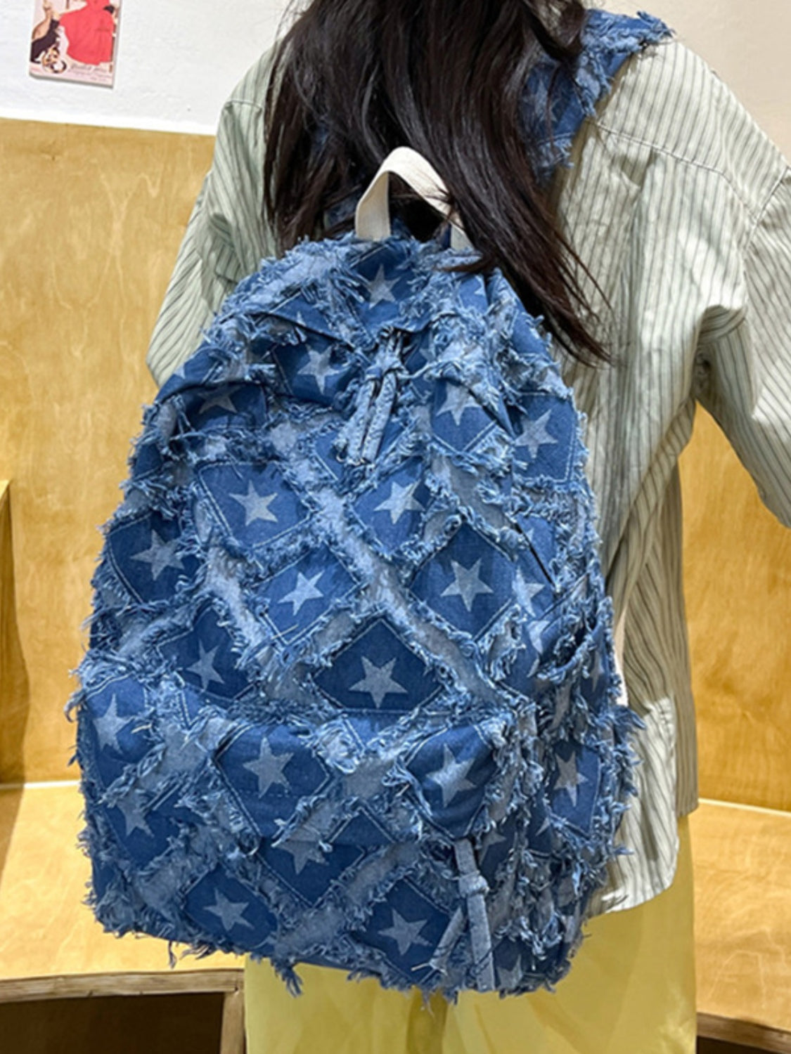 Star Denim Backpack