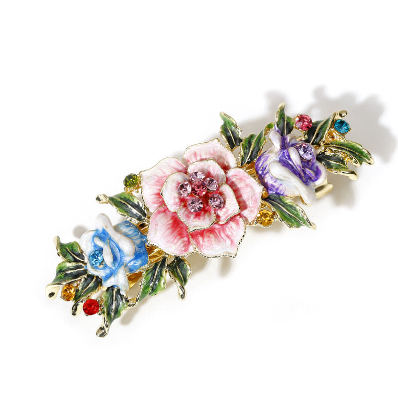 Retro Style Crystal Rhinestone Hair Clip Multi CJ Dropshipping Floral Rhinestone Barette