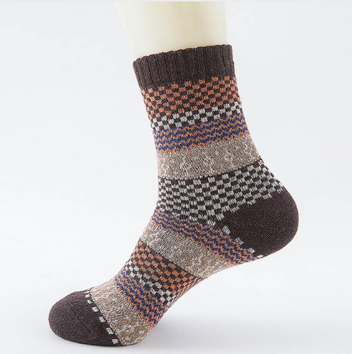 Striped Winter Wool Socks