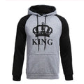 Couple Hoodies Grey KING CJ Dropshipping Hoodie