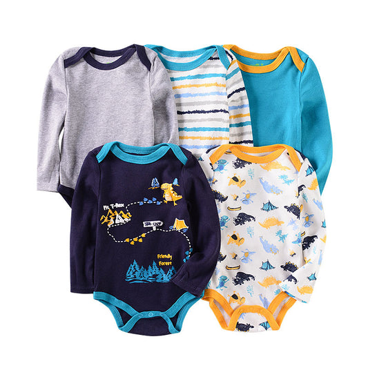 Camping Theme Long Sleeve Onesies - 5pk 