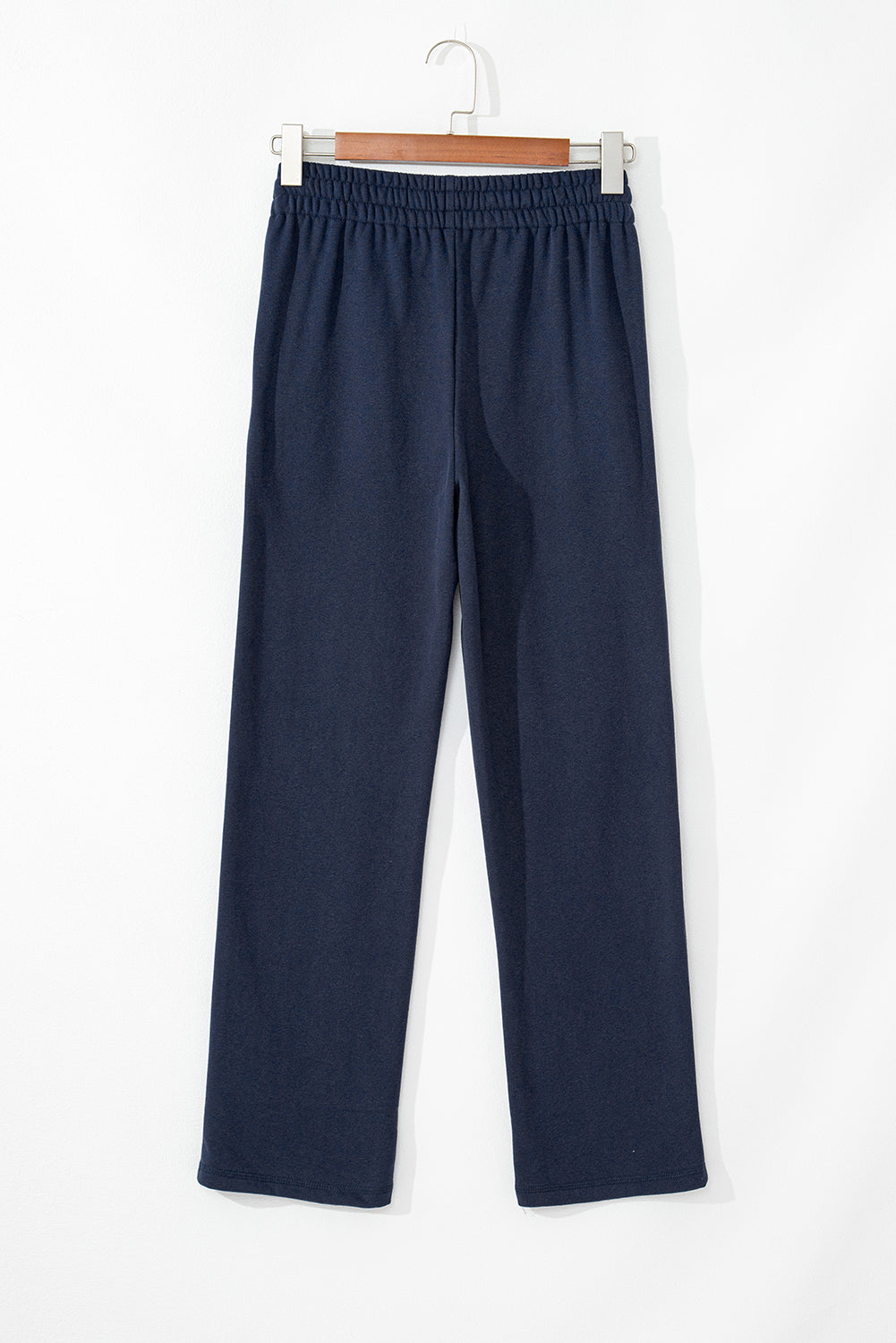 Navy Blue Fleece Drawstring Pants