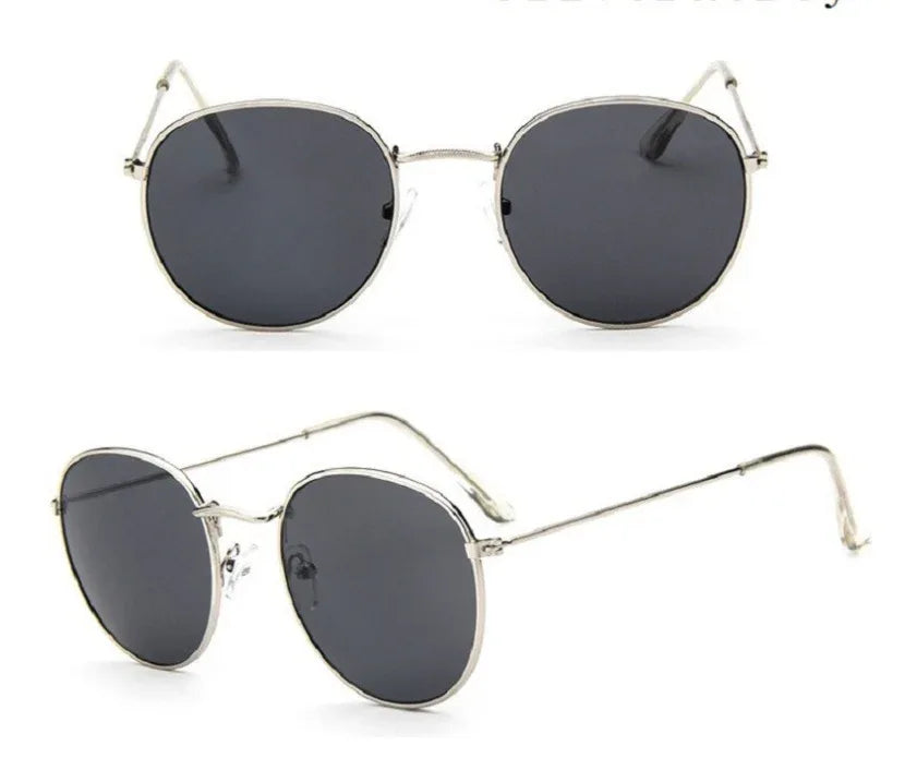 Women Retro Sunglasses Silver + Grey Bazaare Mart Sunglasses