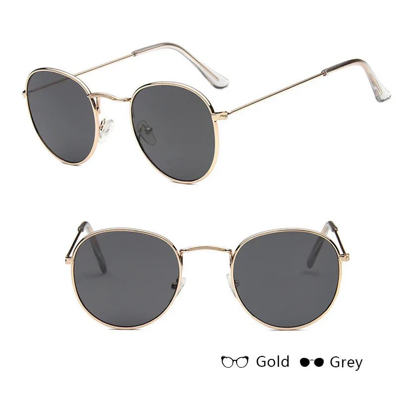 Women Retro Sunglasses Gold+gray Bazaare Mart Sunglasses