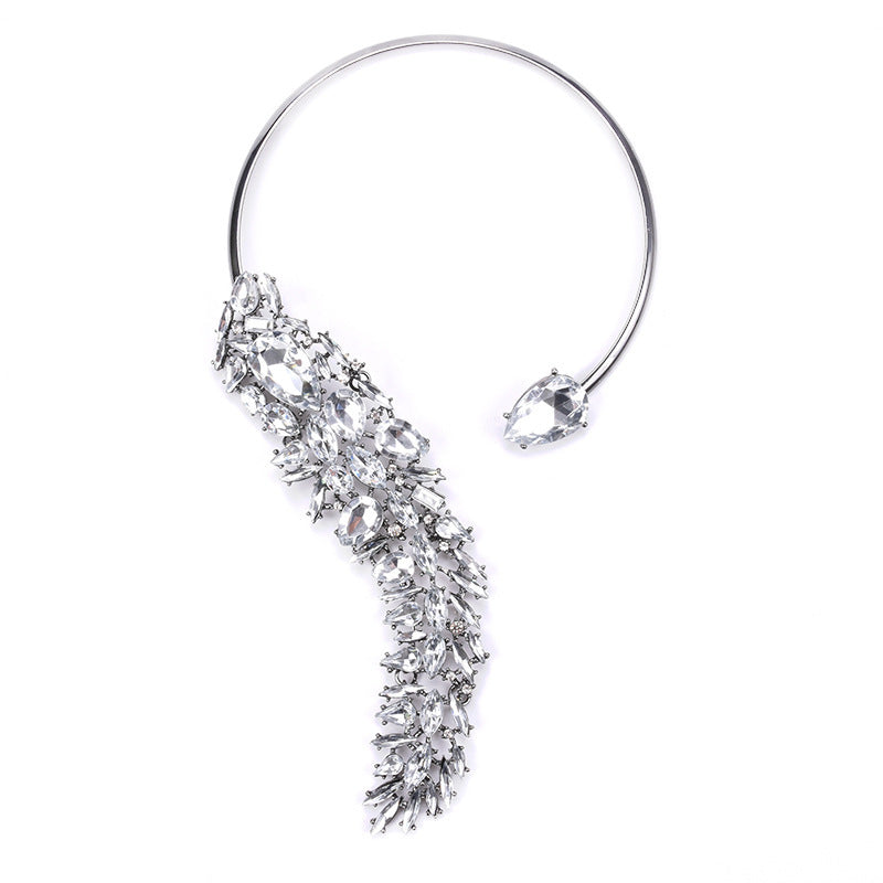 Colorful Wrap Around Drop Rhinestone Chokers
