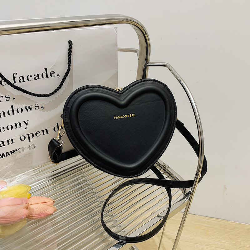 Black Heart Crossbody Bag