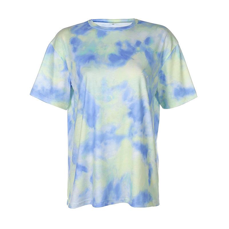 Women’s Casual Tie-Dye Tops, Shorts and Sets Blue top CJ Dropshipping Tie Dye Shorts Set