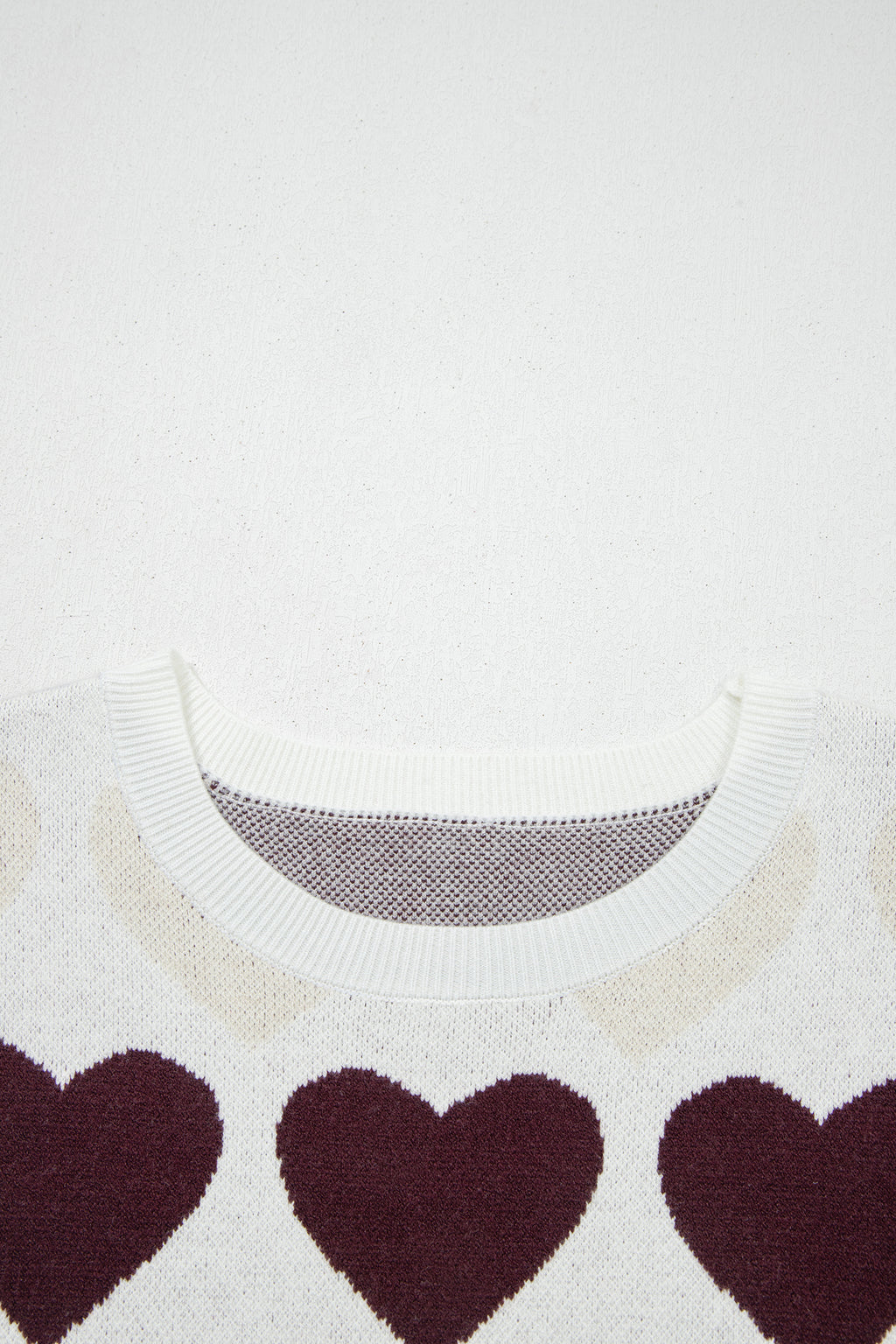 White Valentine Heart Short Sleeve Sweater Dear-Lover Dropshipping Sweaters & Cardigans/Short Sleeve Sweaters