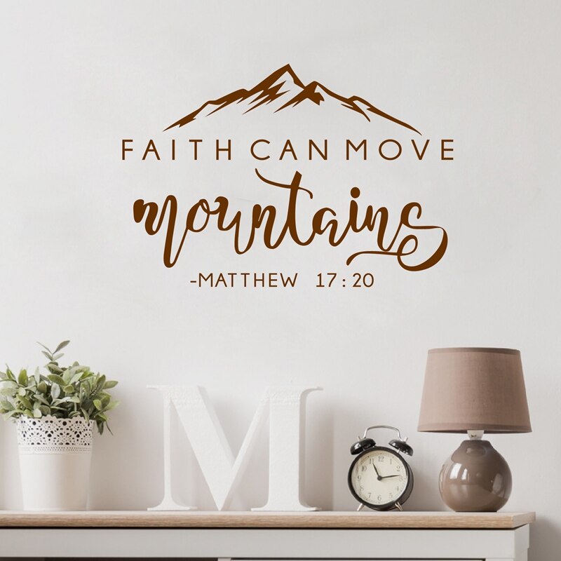 Faith Moves Mountains Wall Sticker