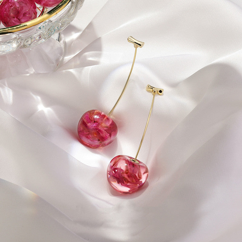 Sweet Red Cherry Earrings
