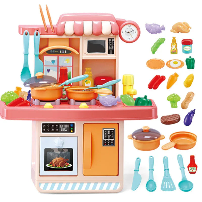 Toy Kitchen Pink M CJ Dropshipping Toy Kitchen