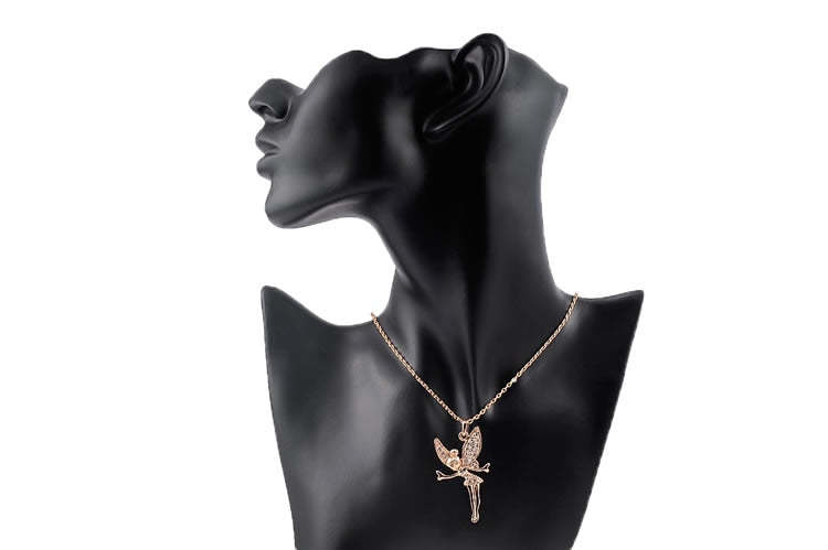 Crystal Fairy Necklace in 18K Rose Gold