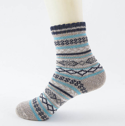 Striped Winter Wool Socks