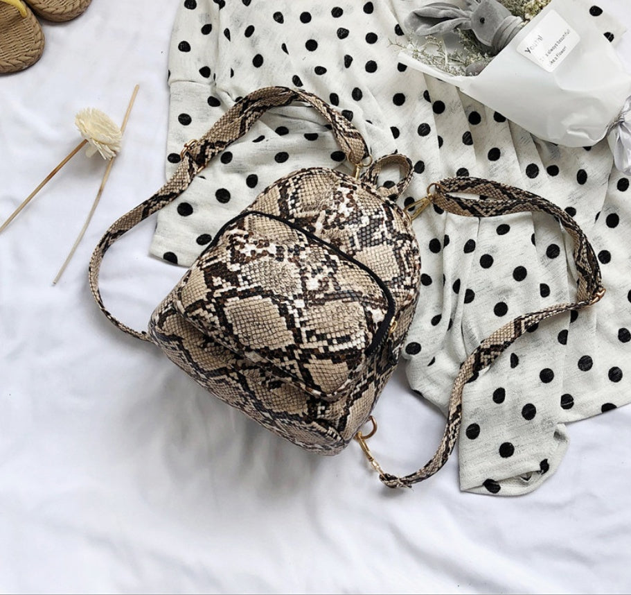 Snake Print Backpack