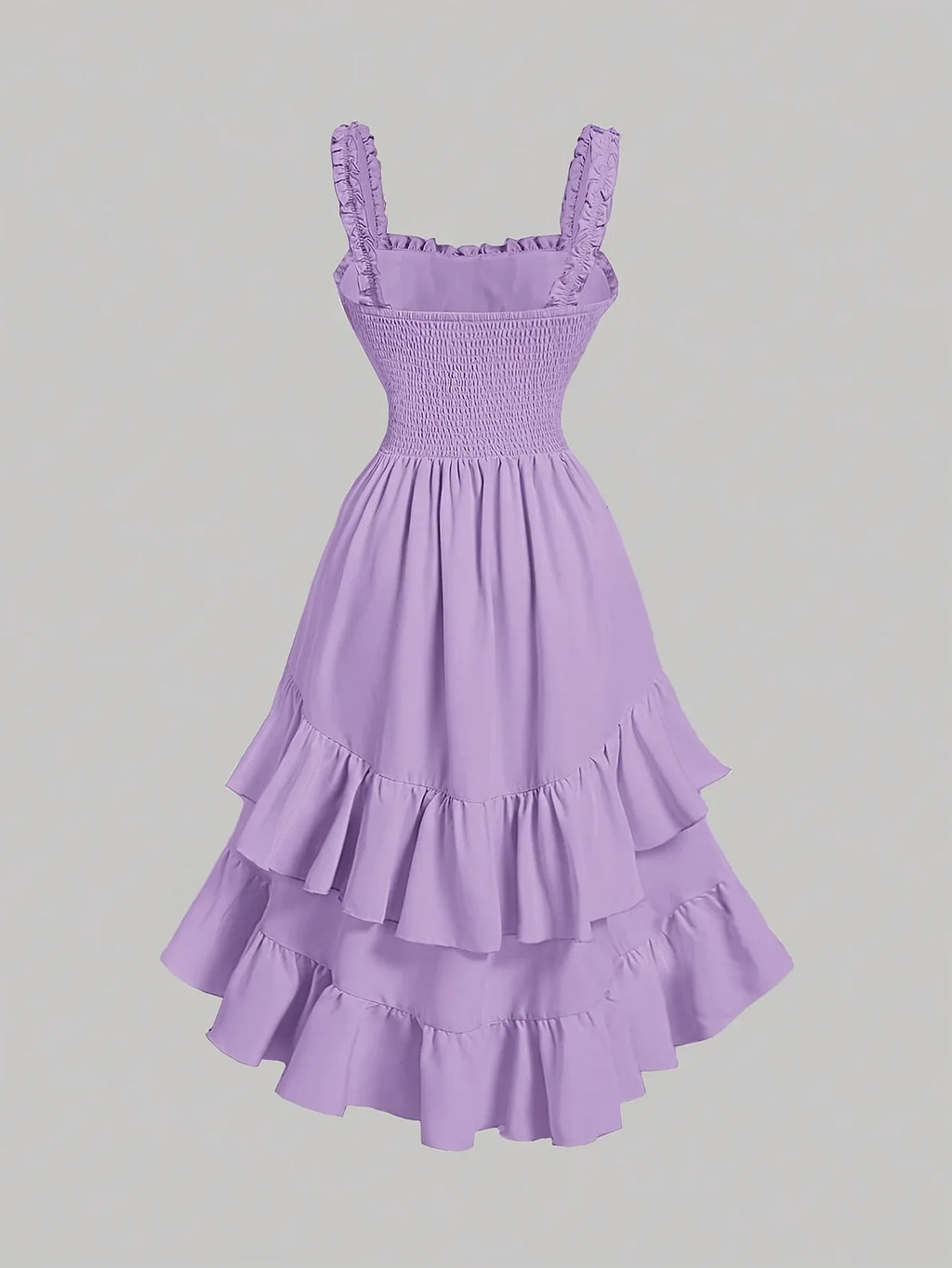 Romantic Multi-Layer Vintage Ruffled Hem Dress Bazaare Mart Ruffled Sleeveless Dress