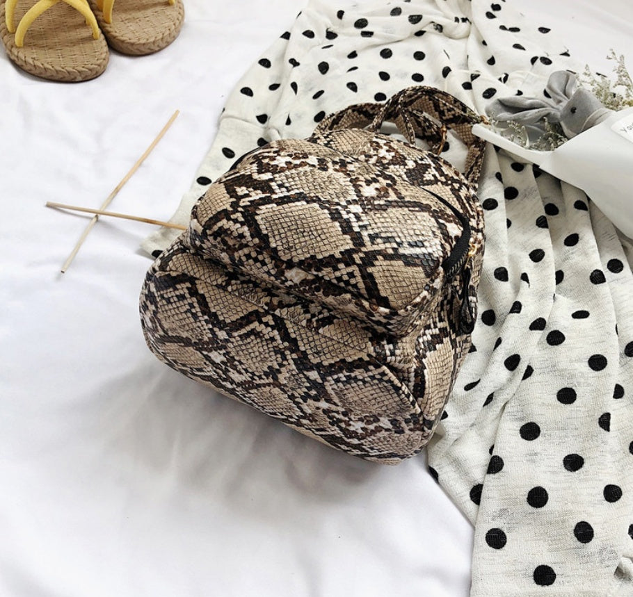 Snake Print Backpack