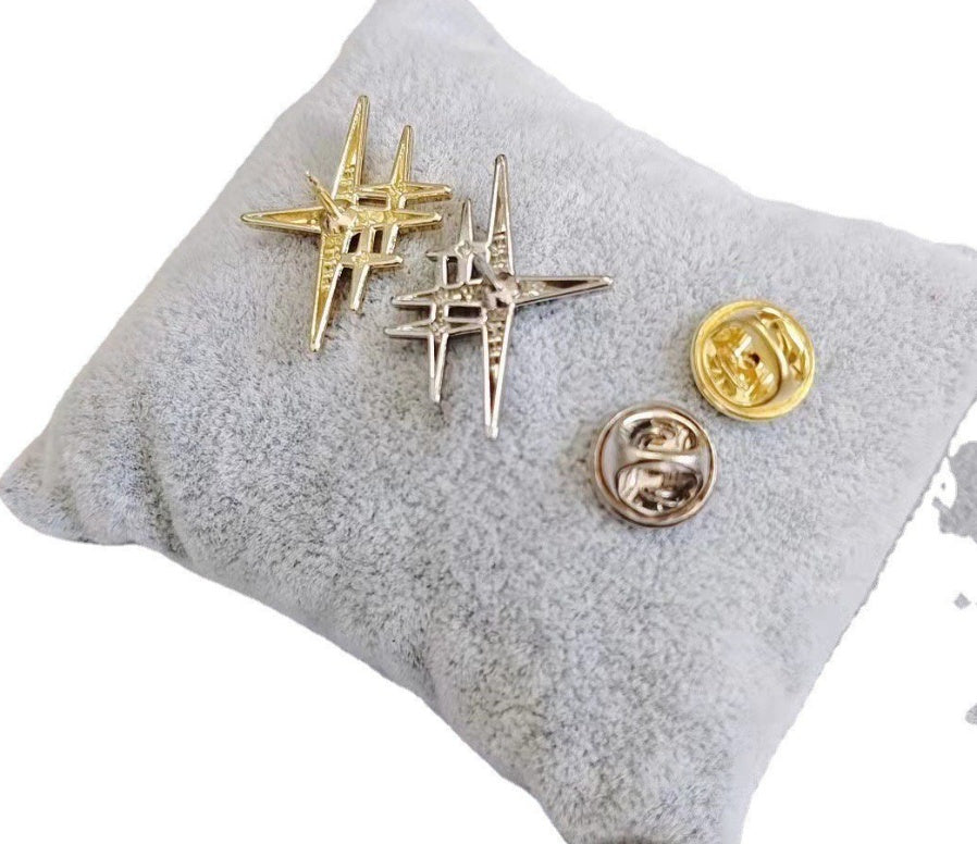 Retro Camellia Zircon Needle