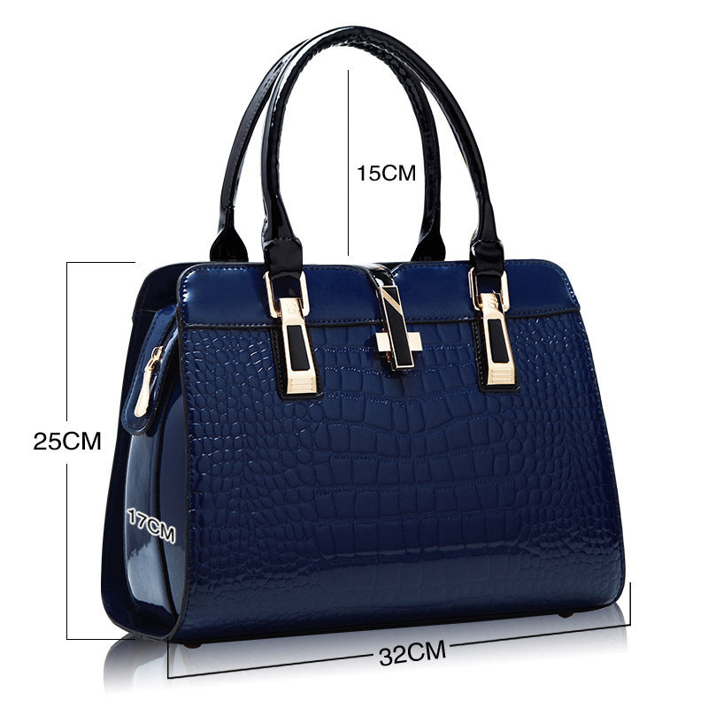 Ladies PU Crocodile Handbag