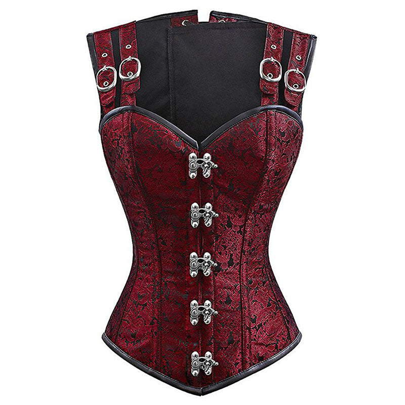 Gothic Steel Double Button Bustier