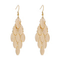 Long Gold Tassel Chandelier Earrings Gold Bazaare Mart Gold Drop Fish Scale Earrings