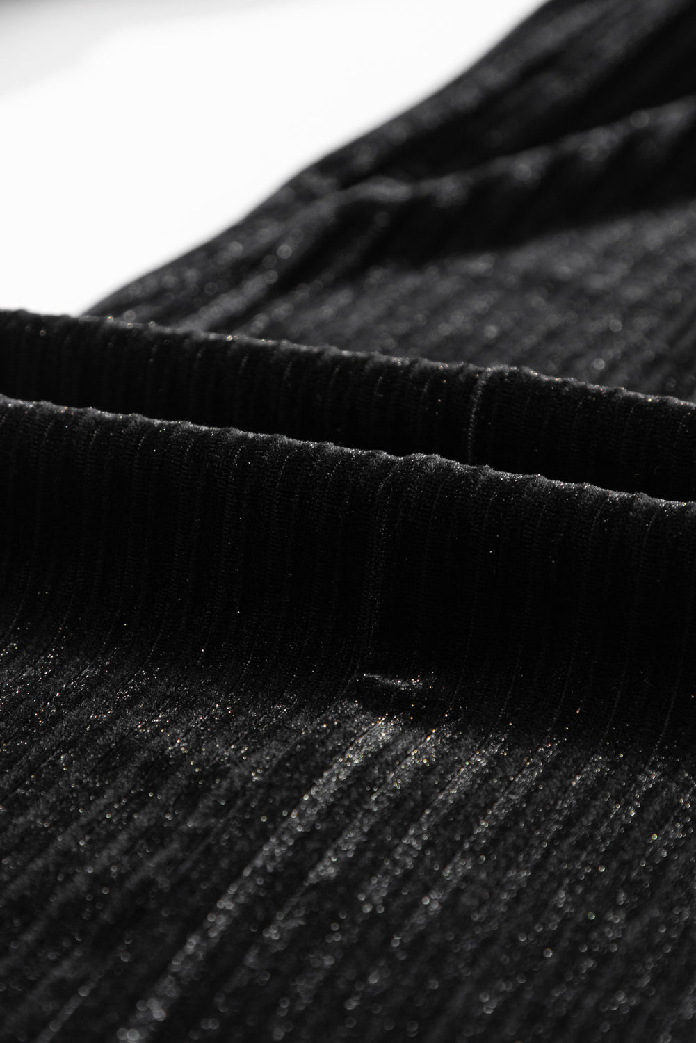 Black High Waist Flare Corduroy Pants