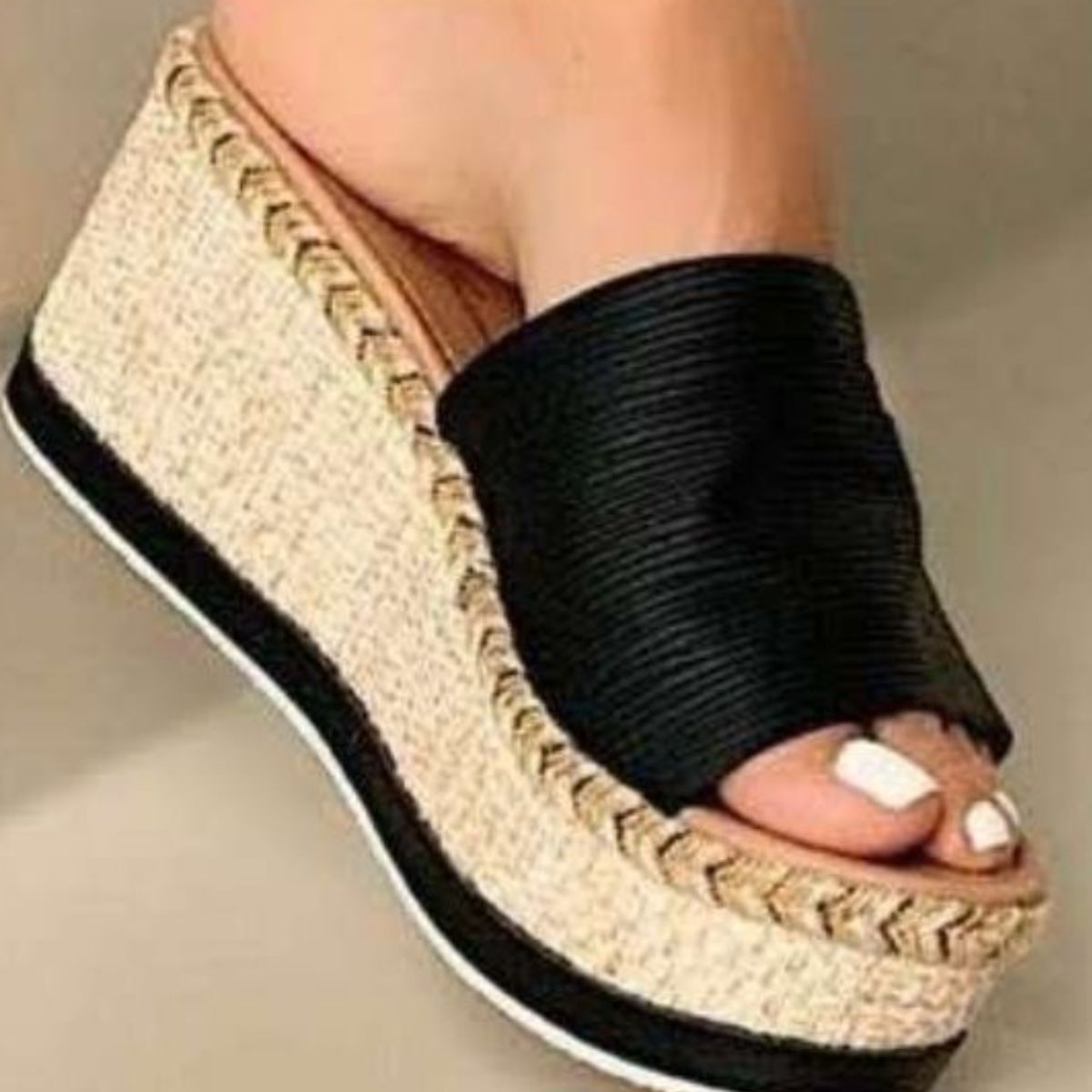 PU Leather Platform Sandals