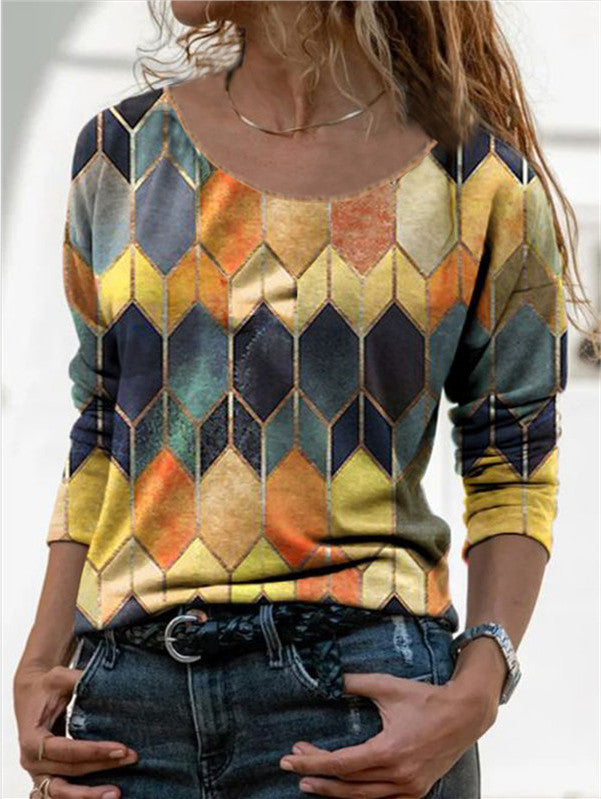Long Sleeve Geo T-shirt