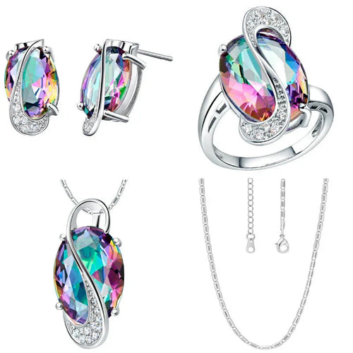 Color blue green jewelry set Bazaare Mart Jewelry