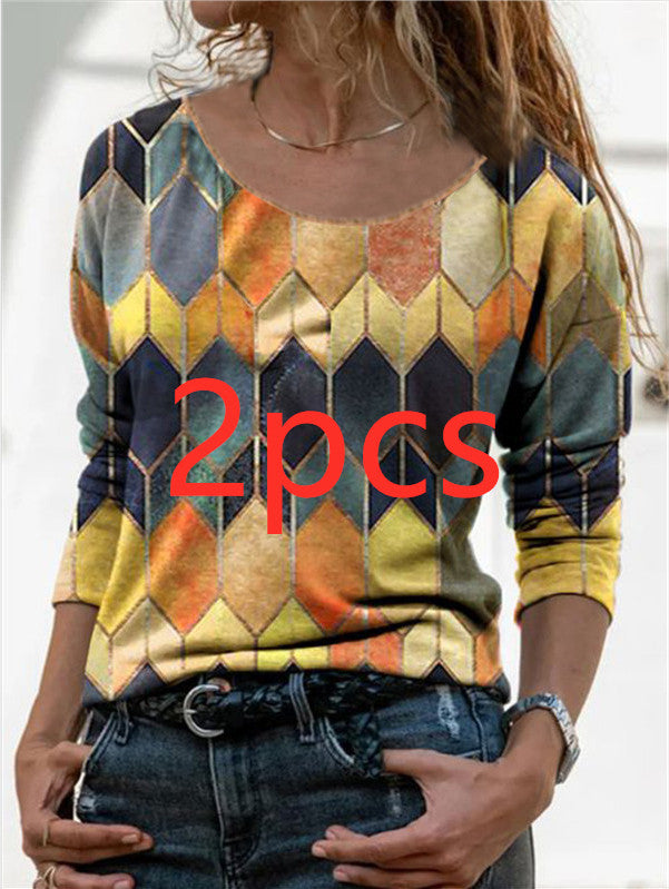 Long Sleeve Geo T-shirt
