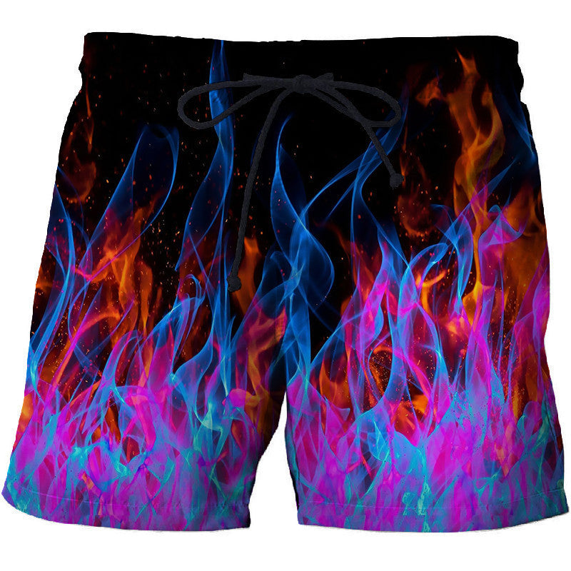 Men's Flaming Swimming Trunks