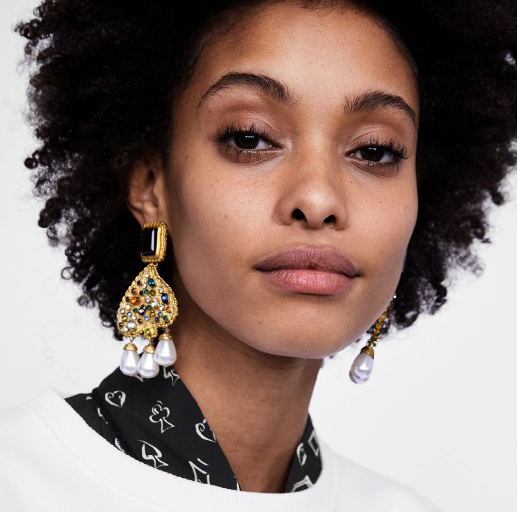 Exaggerated Heart Earrings and Necklace