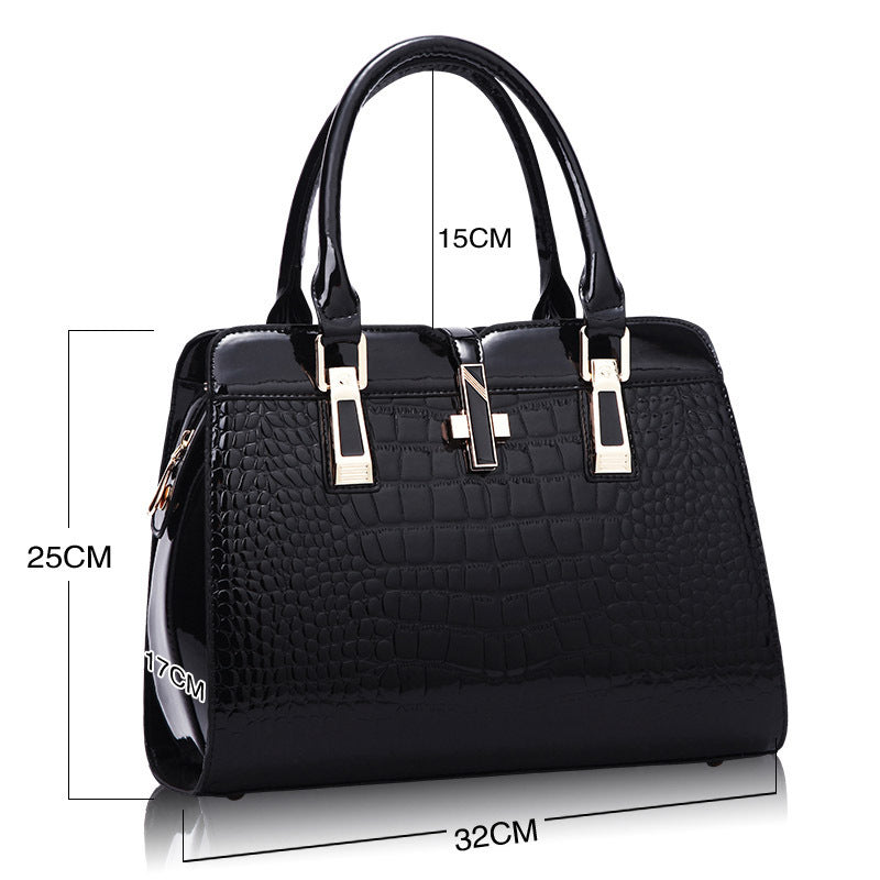 Ladies PU Crocodile Handbag