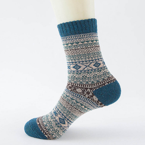 Striped Winter Wool Socks