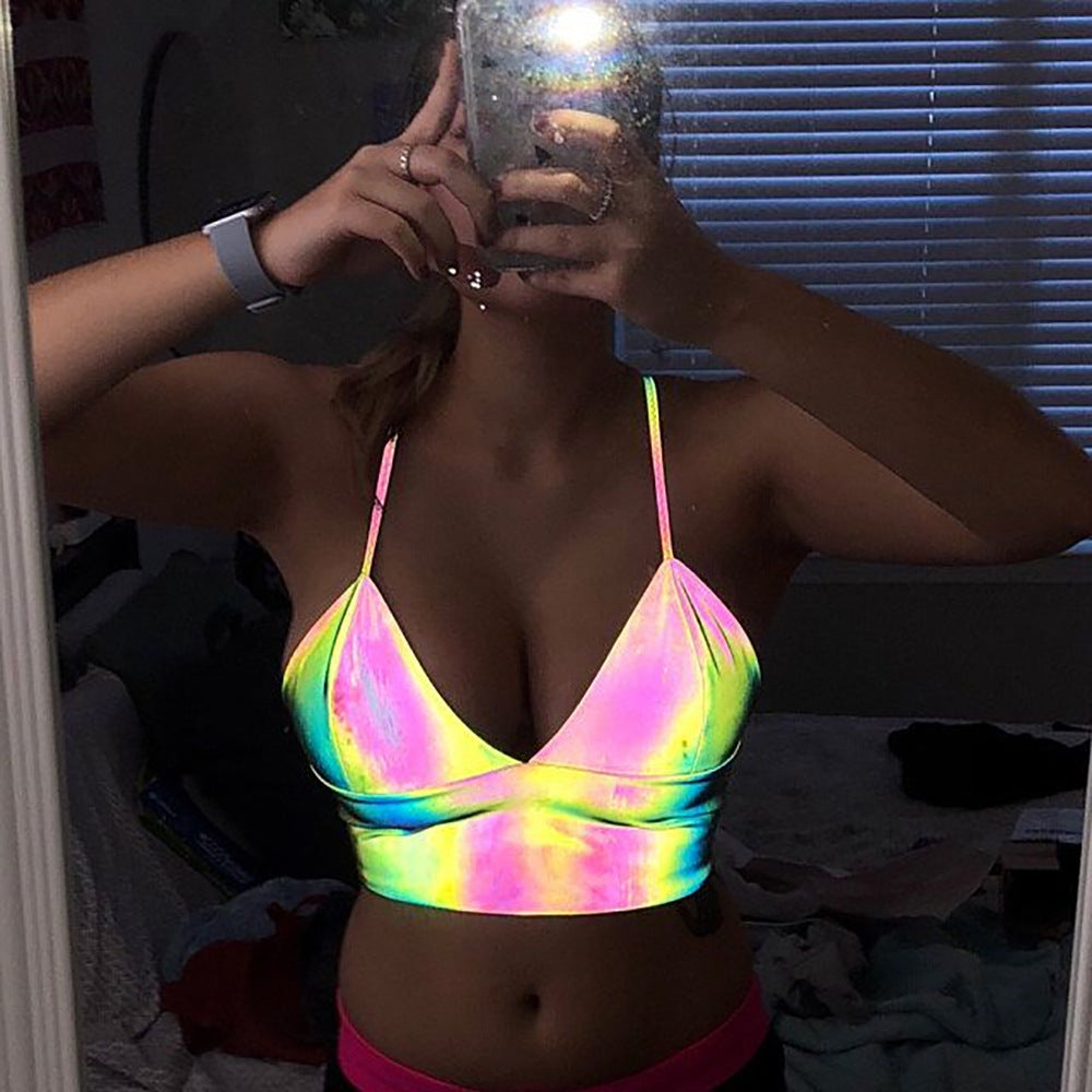 Reflective Silver Rainbow Camisole