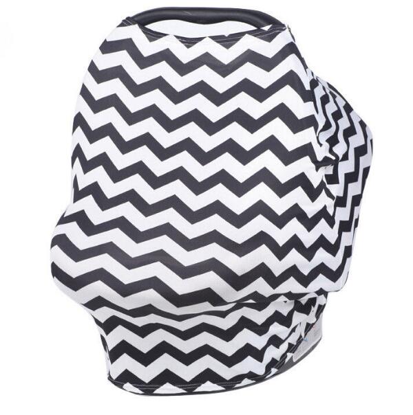 Grey Chevron Nursing Breastfeeding Privacy Cover