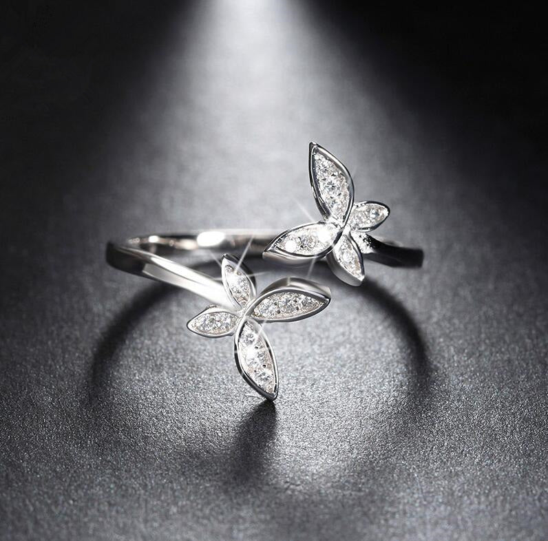 Silver Butterfly Ring