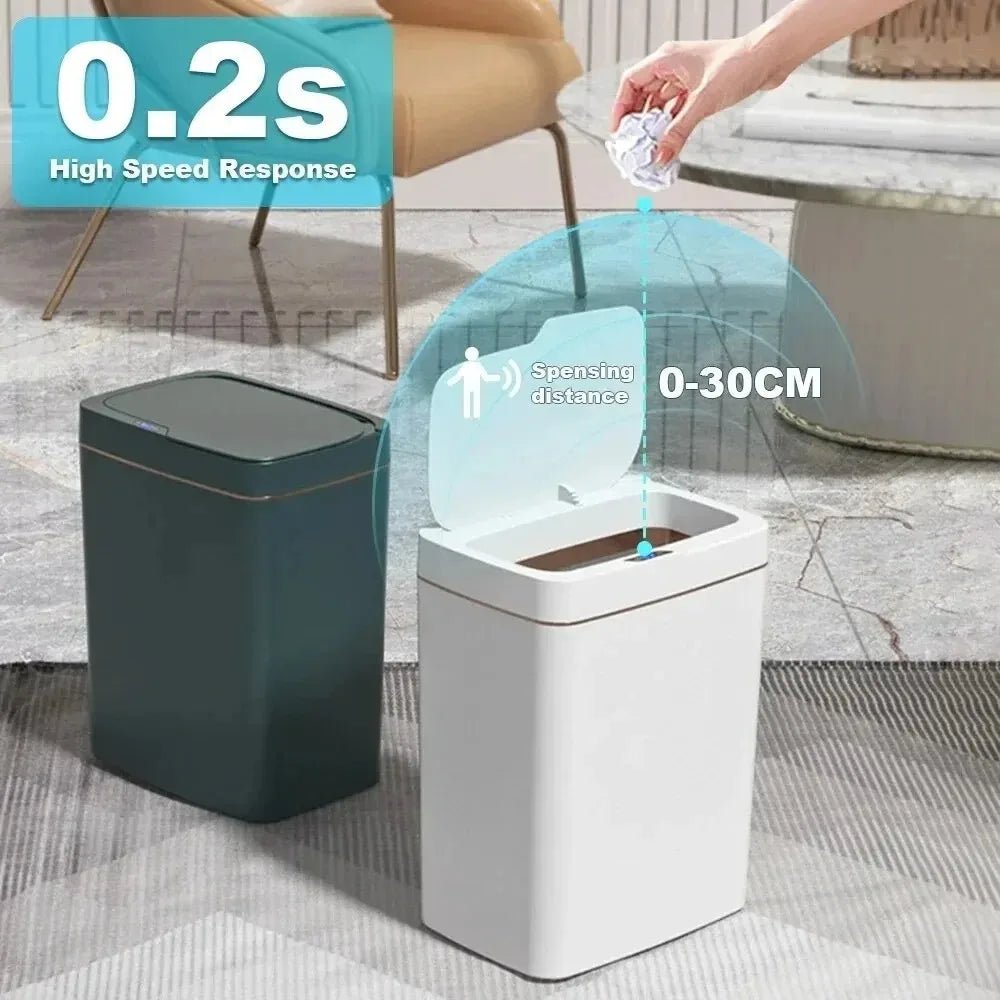 15L Smart Auto Bathroom Trash Can - Bazaare Mart
