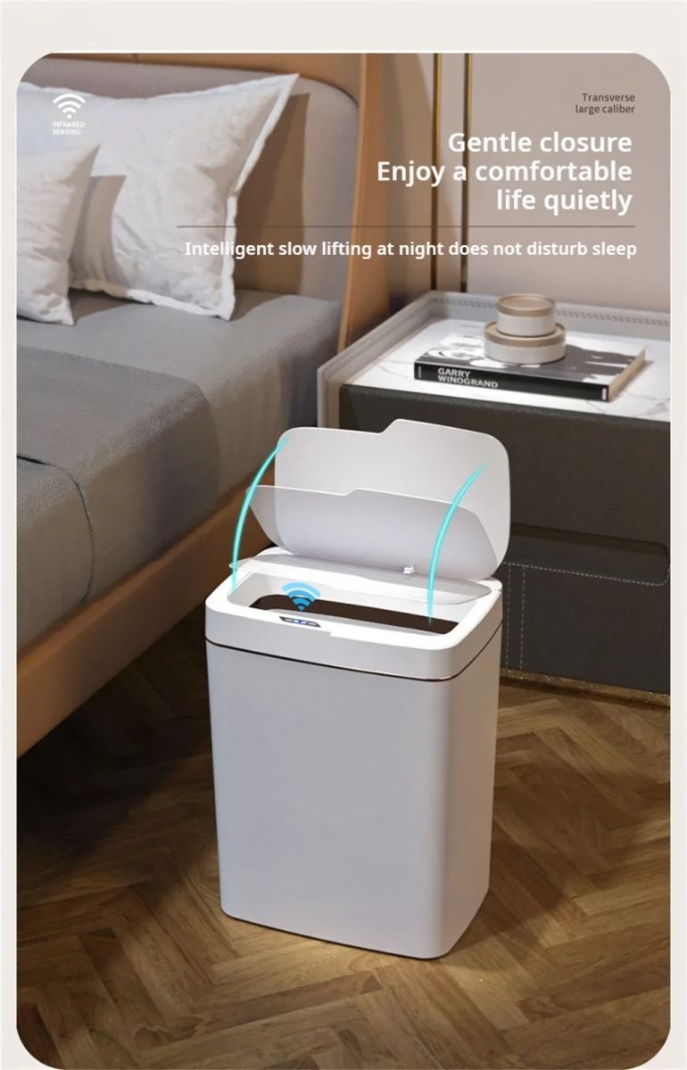 15L Smart Auto Bathroom Trash Can - Bazaare Mart