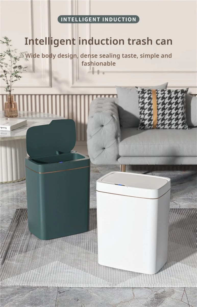 15L Smart Auto Bathroom Trash Can - Bazaare Mart