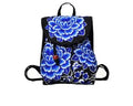 Vibrant Embroidered Floral Backpacks Blue white Bazaare Mart Embroidered Floral Pack