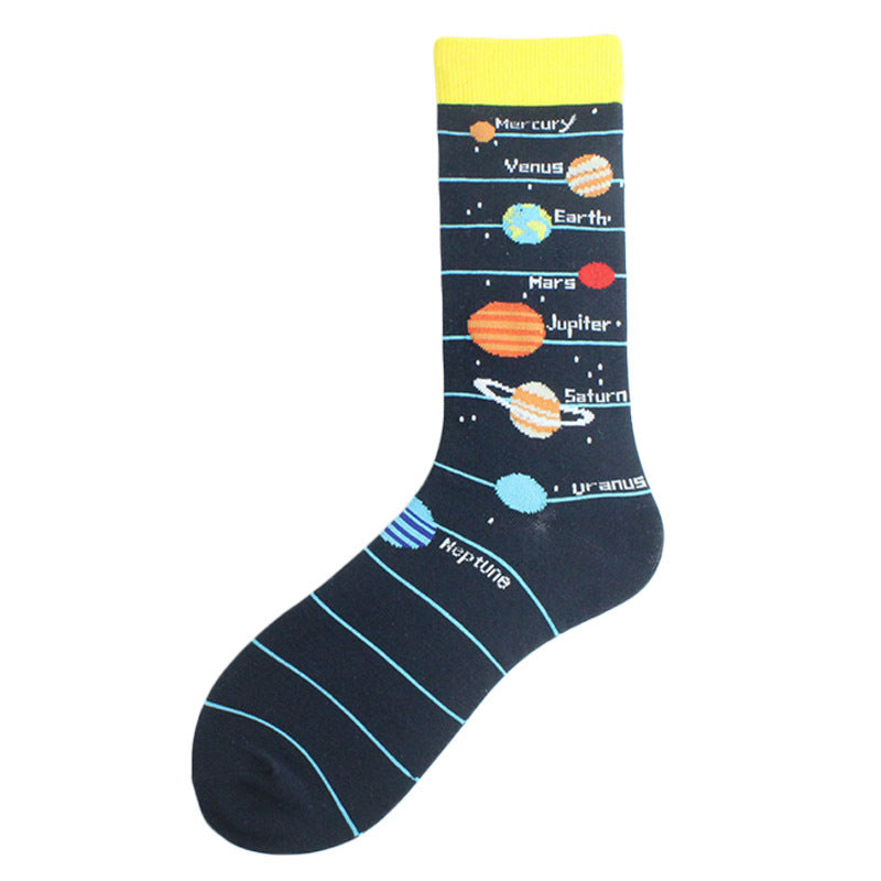 Men's Solar System Print Socks