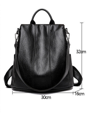 Leather Anti-theft Multifunctional Backpack